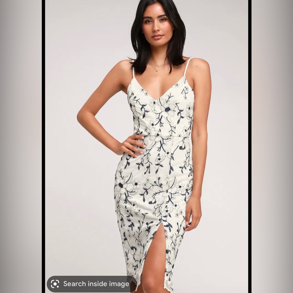 Lulus Bridal shower/ rehearsal dress, midi - Picture 1 of 4